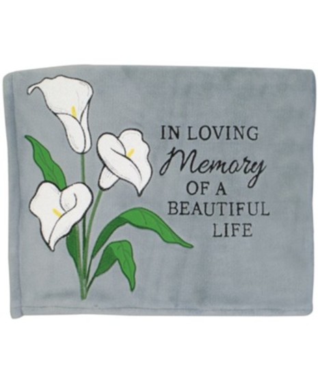 keepsake blanket with butterflies and the saying 